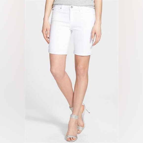 AG Brooke White Bermuda Cuffed Shorts Jeans Sz 31 - Picture 8 of 15